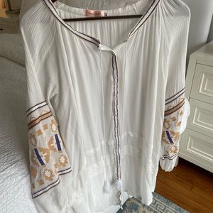 Non branded embroidered tunic like Free People